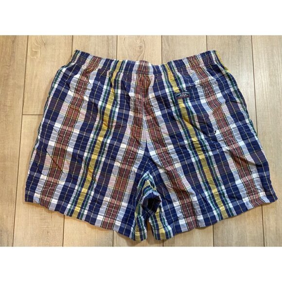 Vintage 90s Polo Sport Ralph Lauren Plaid Lined Swim Trunks Shorts Mens Large - Picture 6 of 10